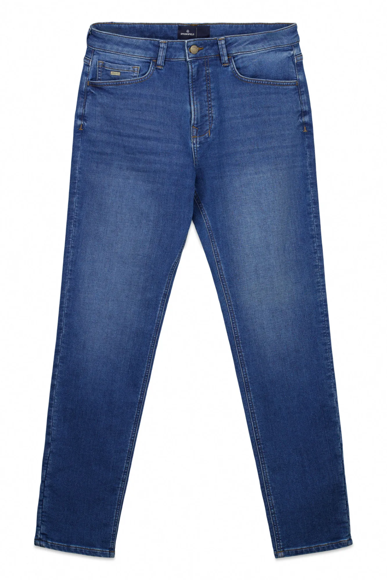 Outlet Springfield Jeans coupe slim délavé moyen bleu