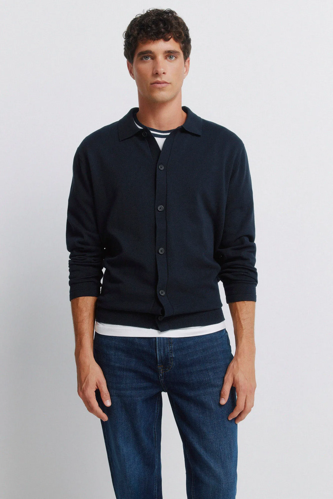 New Springfield Jeans délavage foncé slim fit bleu
