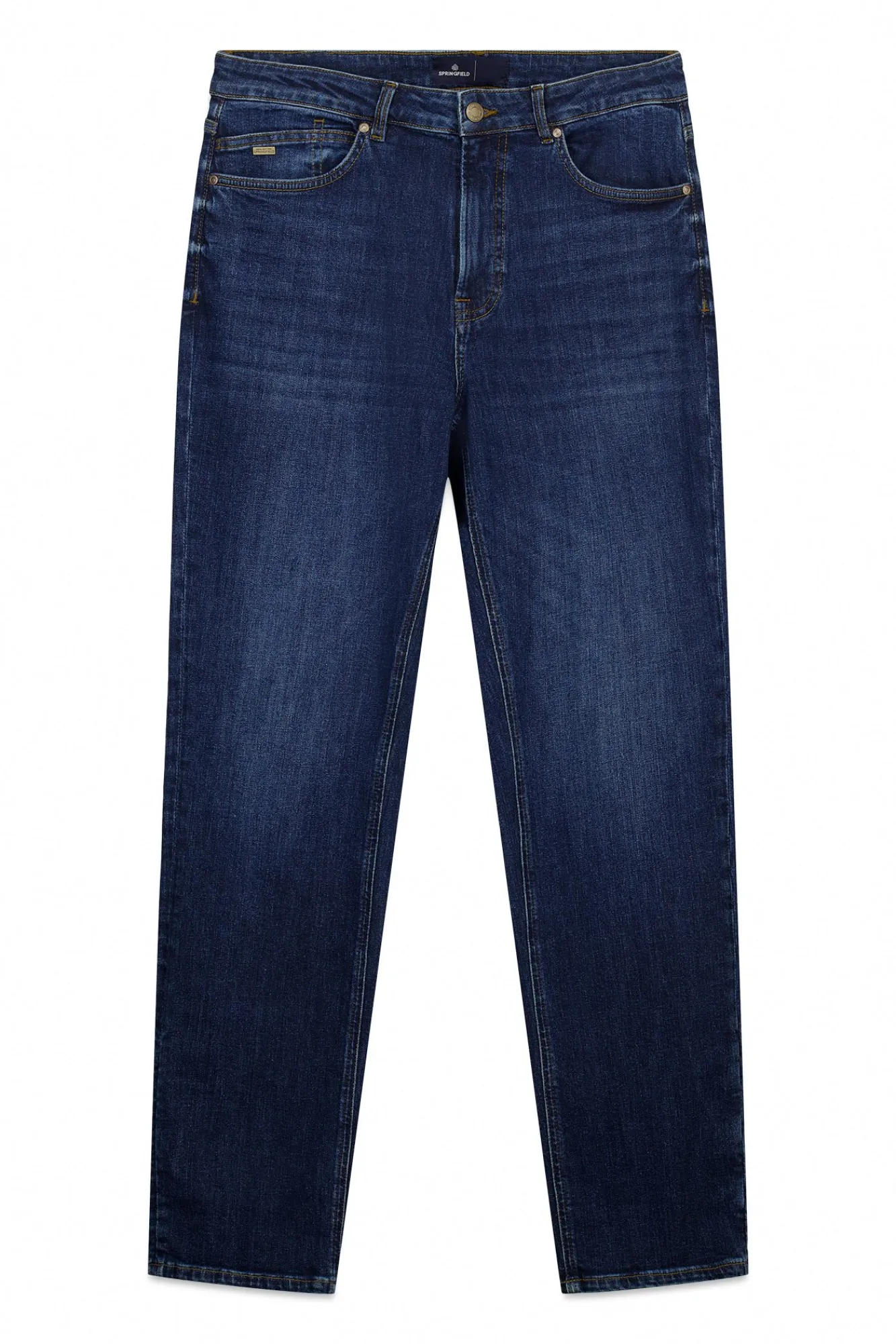 New Springfield Jeans délavage foncé slim fit bleu