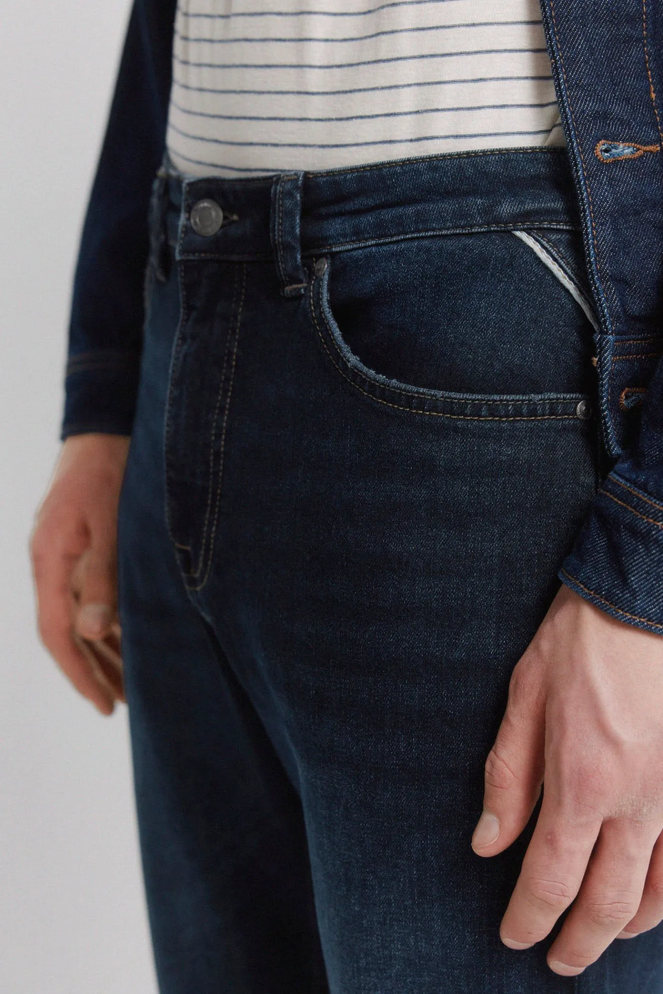 Outlet Springfield Jeans délavage foncé slim fit bleu