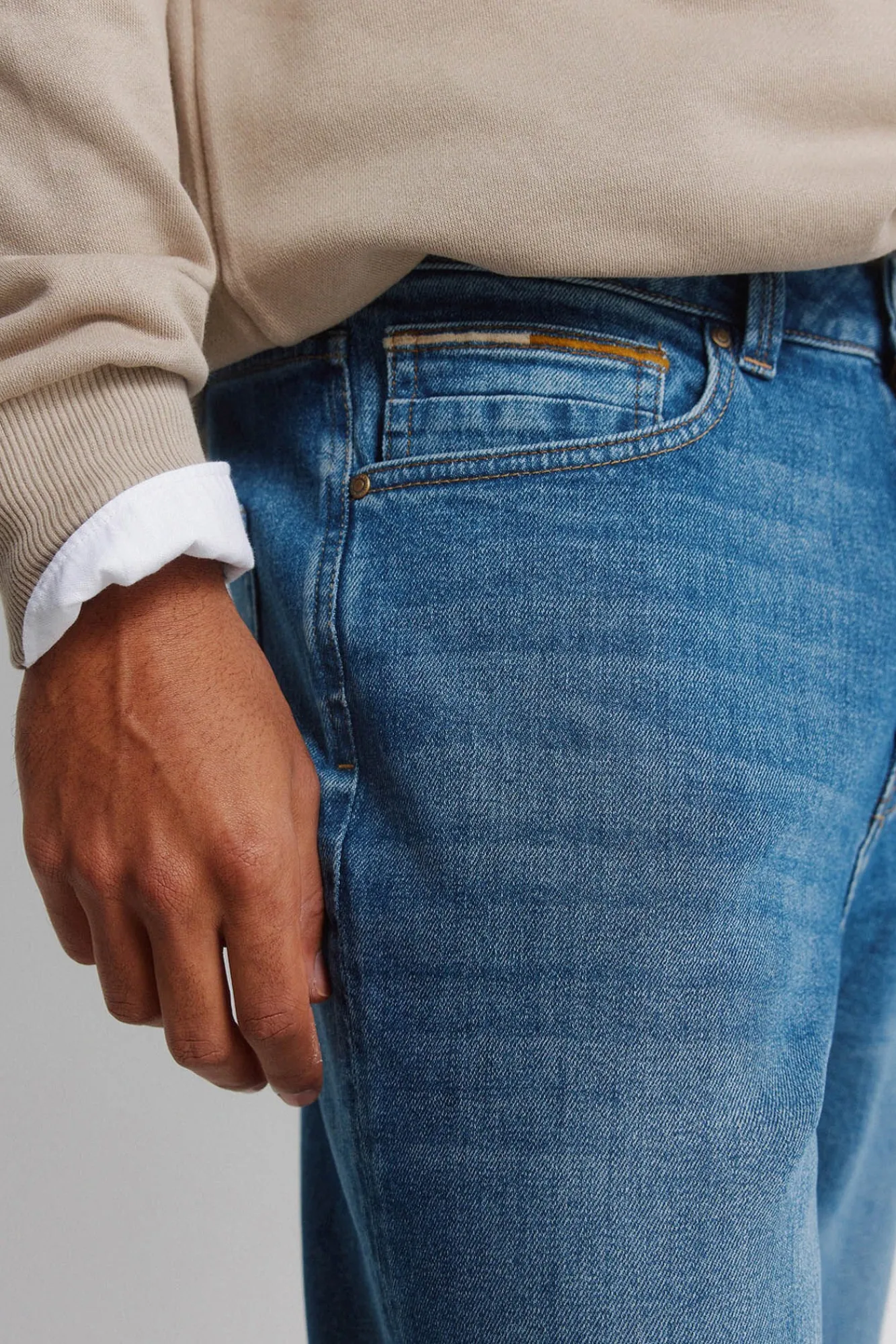 Hot Springfield Jeans délavage moyen regular fit bleu
