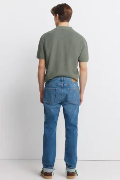 Discount Springfield Jeans délavage moyen slim fit bleu