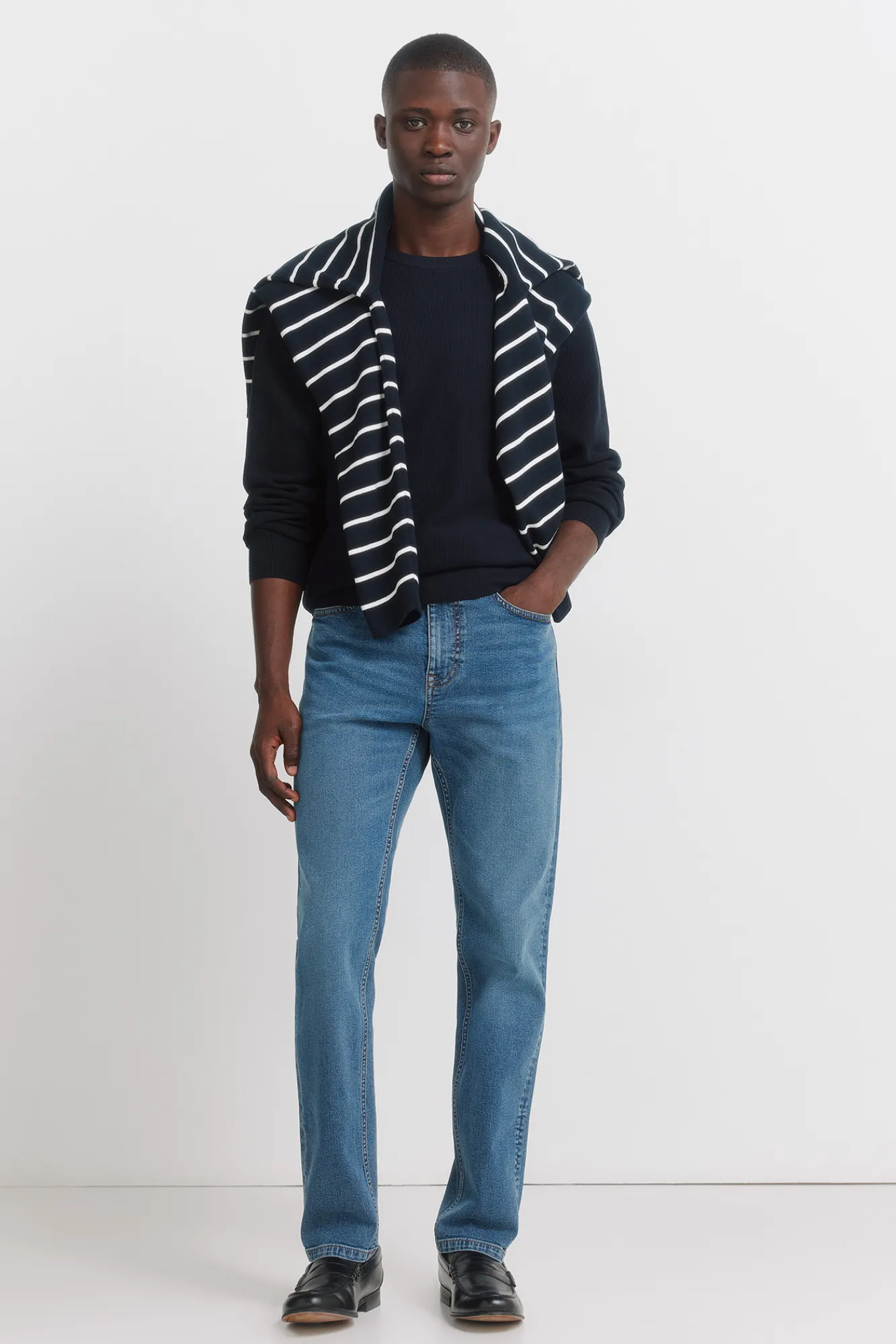 Best Springfield Jeans délavage moyen foncé coupe skinny bleu