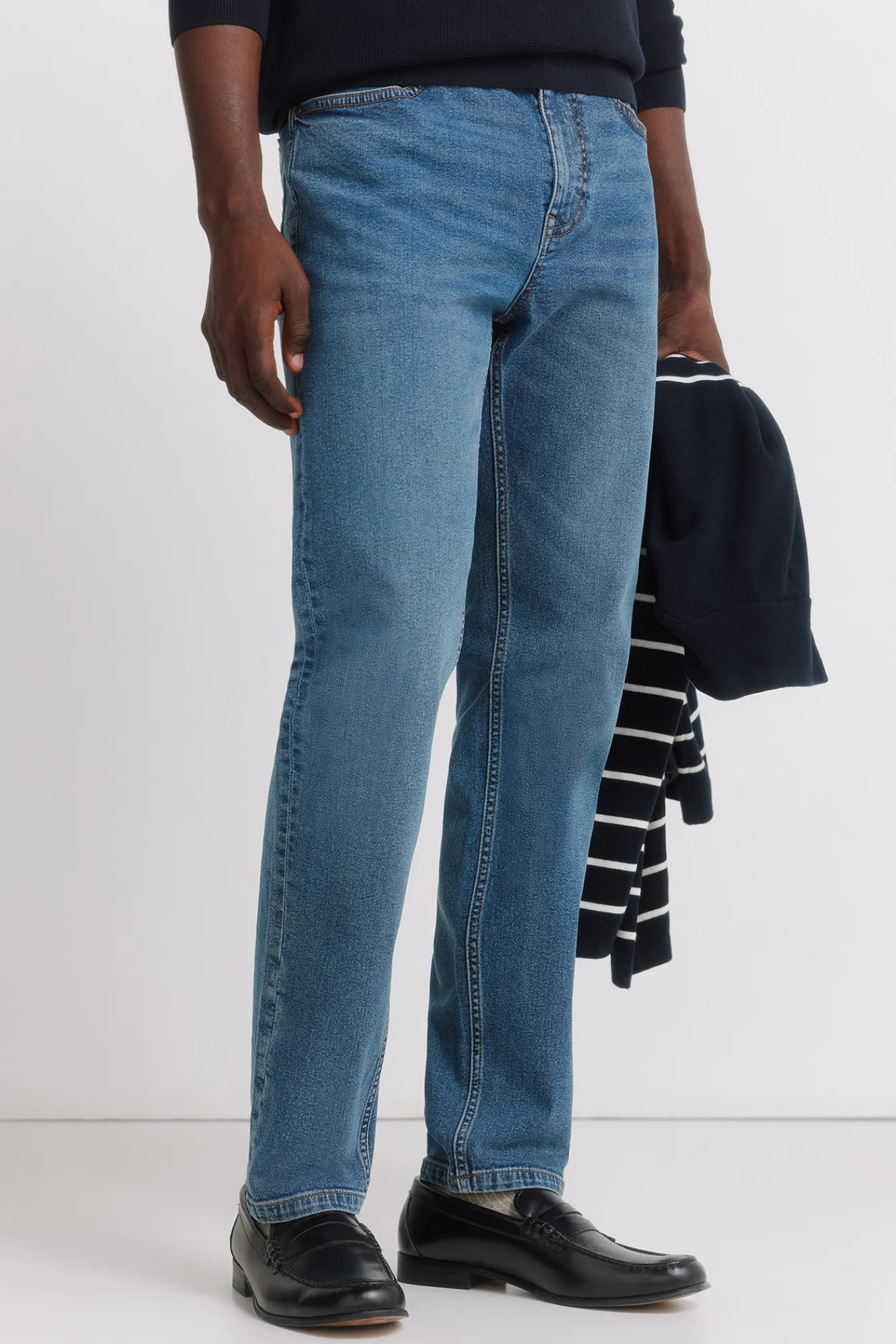 Best Springfield Jeans délavage moyen foncé coupe skinny bleu