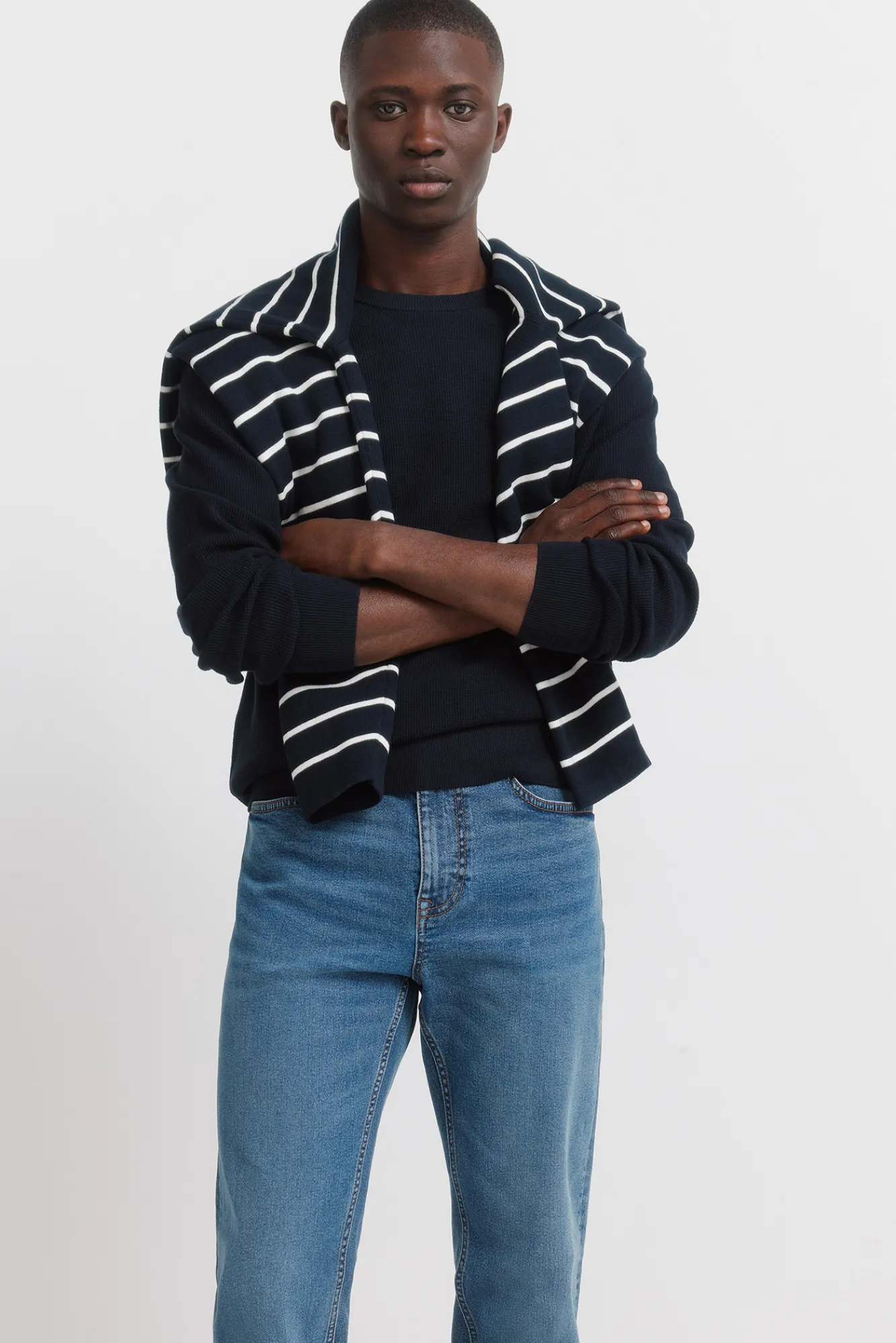Best Springfield Jeans délavage moyen foncé coupe skinny bleu
