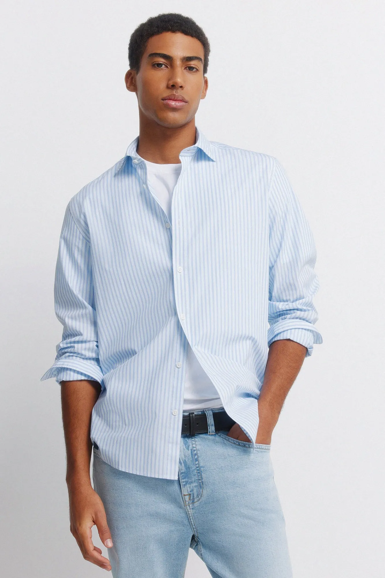 Springfield Jeans délavé clair slim bleu