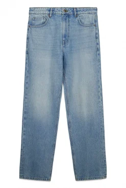 New Springfield Jeans délavé moyen clair coupe droite bleu