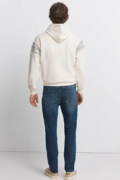 New Springfield Jeans en knit denim surteint coupe slim bleu