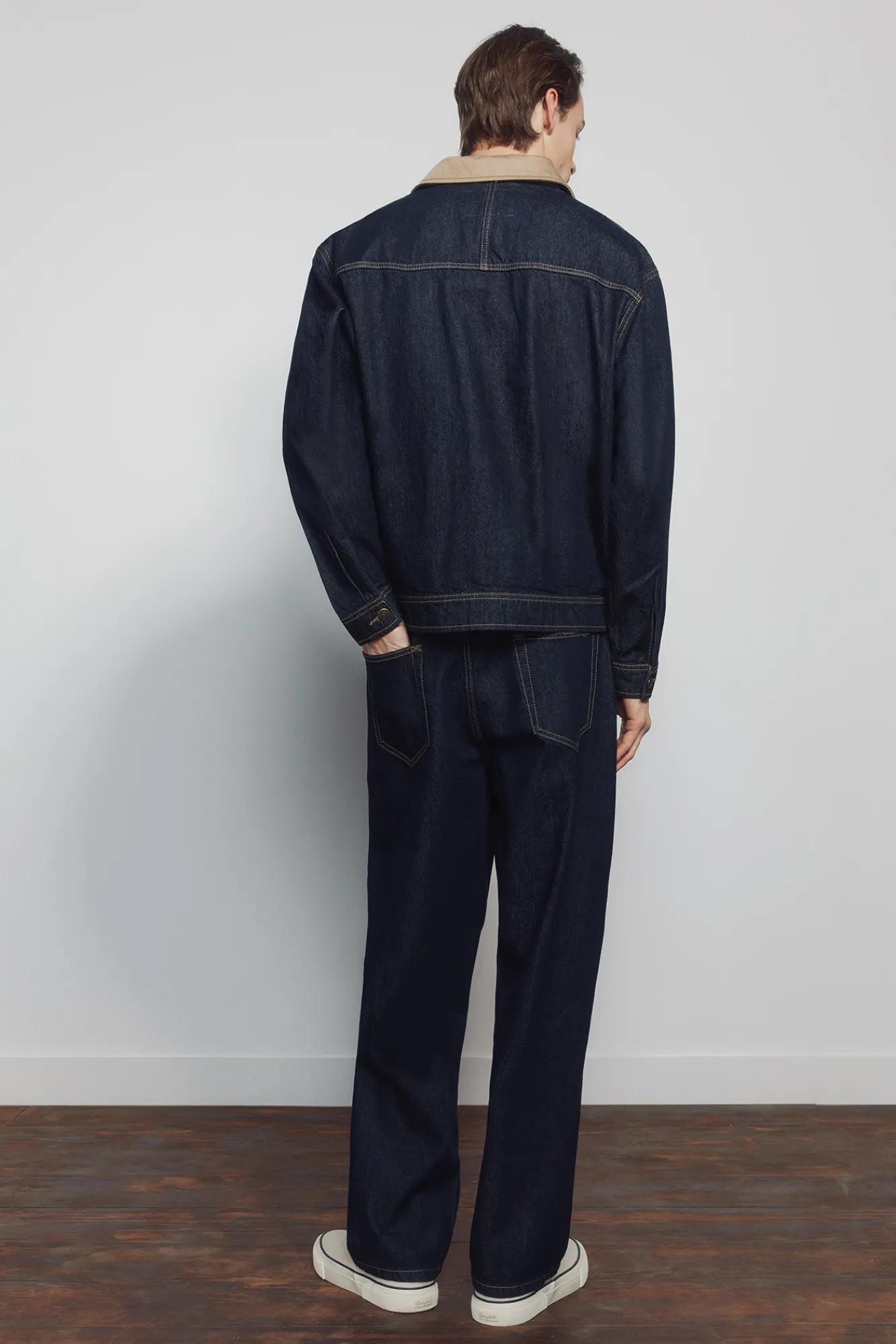 Springfield jeans larges délavés lavé désencollé bleu