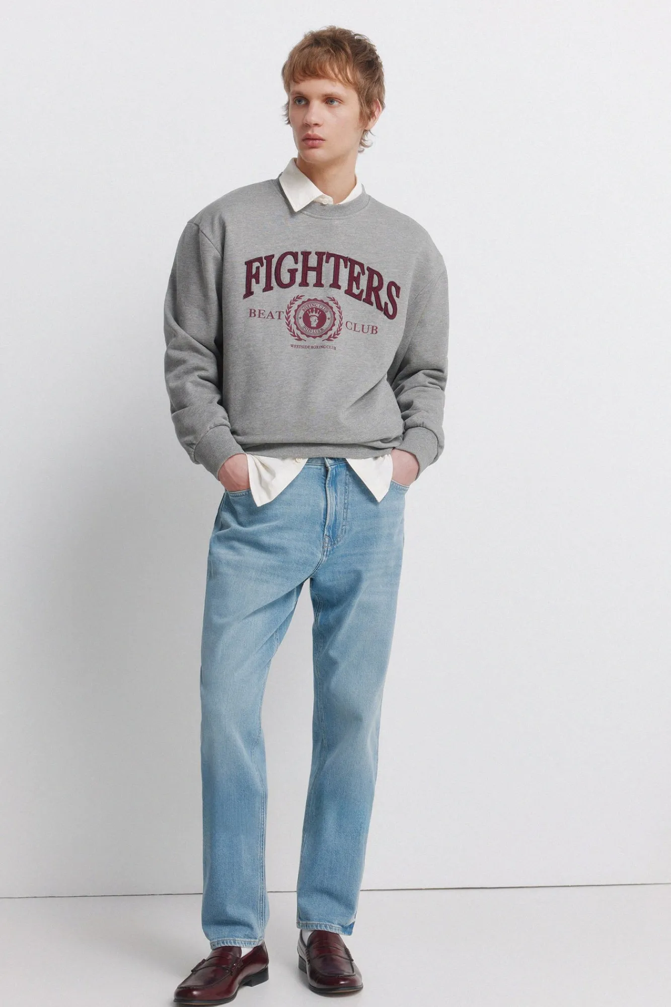 Online Springfield Jeans lavage clair moyen coupe regular bleu