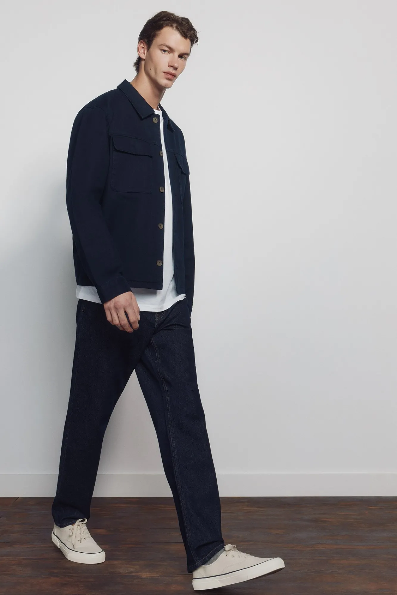 Discount Springfield Jeans lavé désencollé coupe droite bleu
