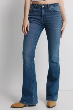 Clearance Springfield Jeans Low Flare taille moyenne bleu