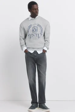 Outlet Springfield Jeans noir délavé slim fit gris