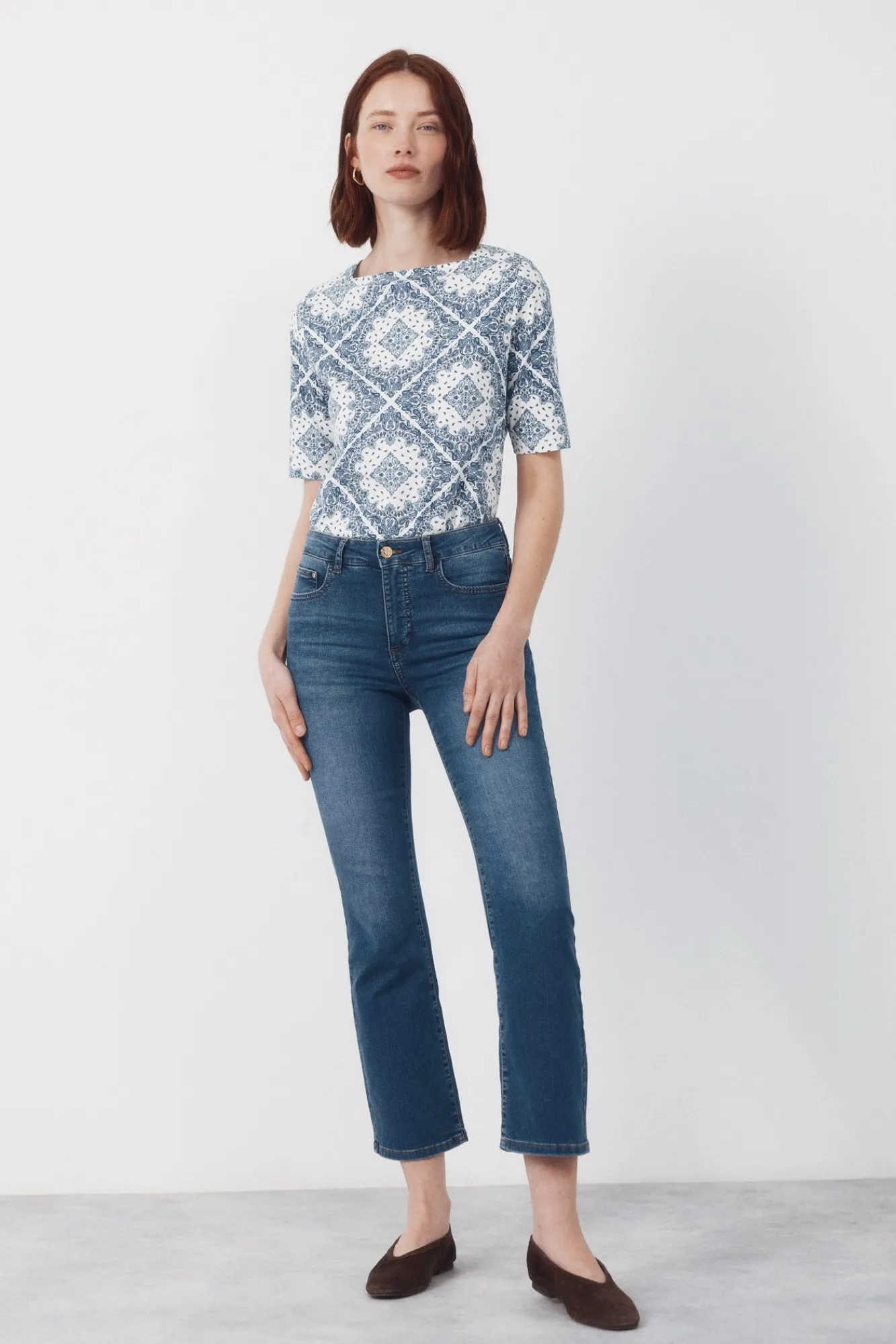 Sale Cortefiel Jeans Sensational Campana Crop