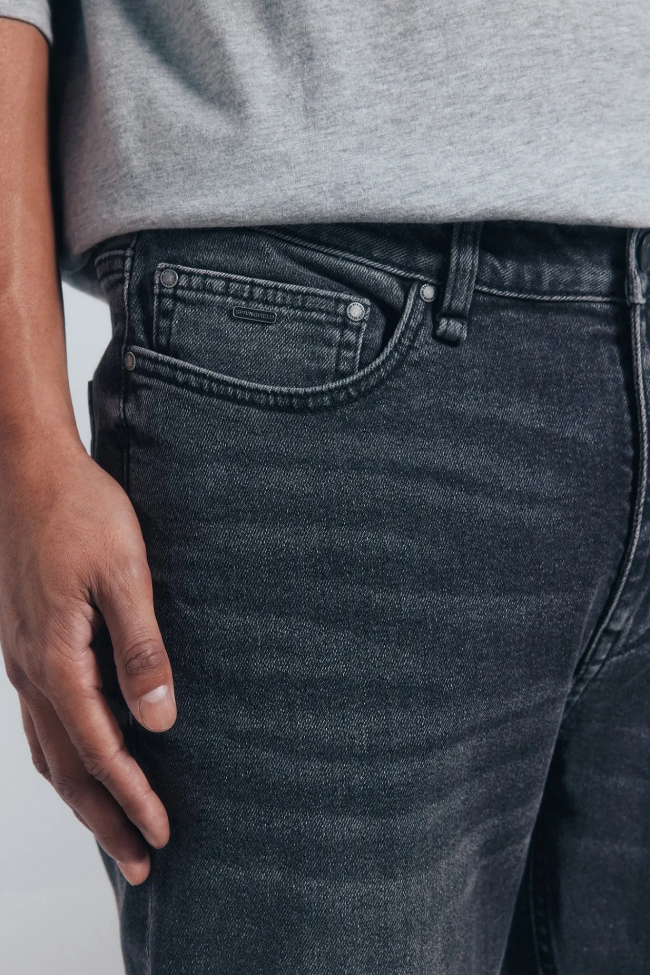 Clearance Springfield Jeans skinny délavé foncé gris