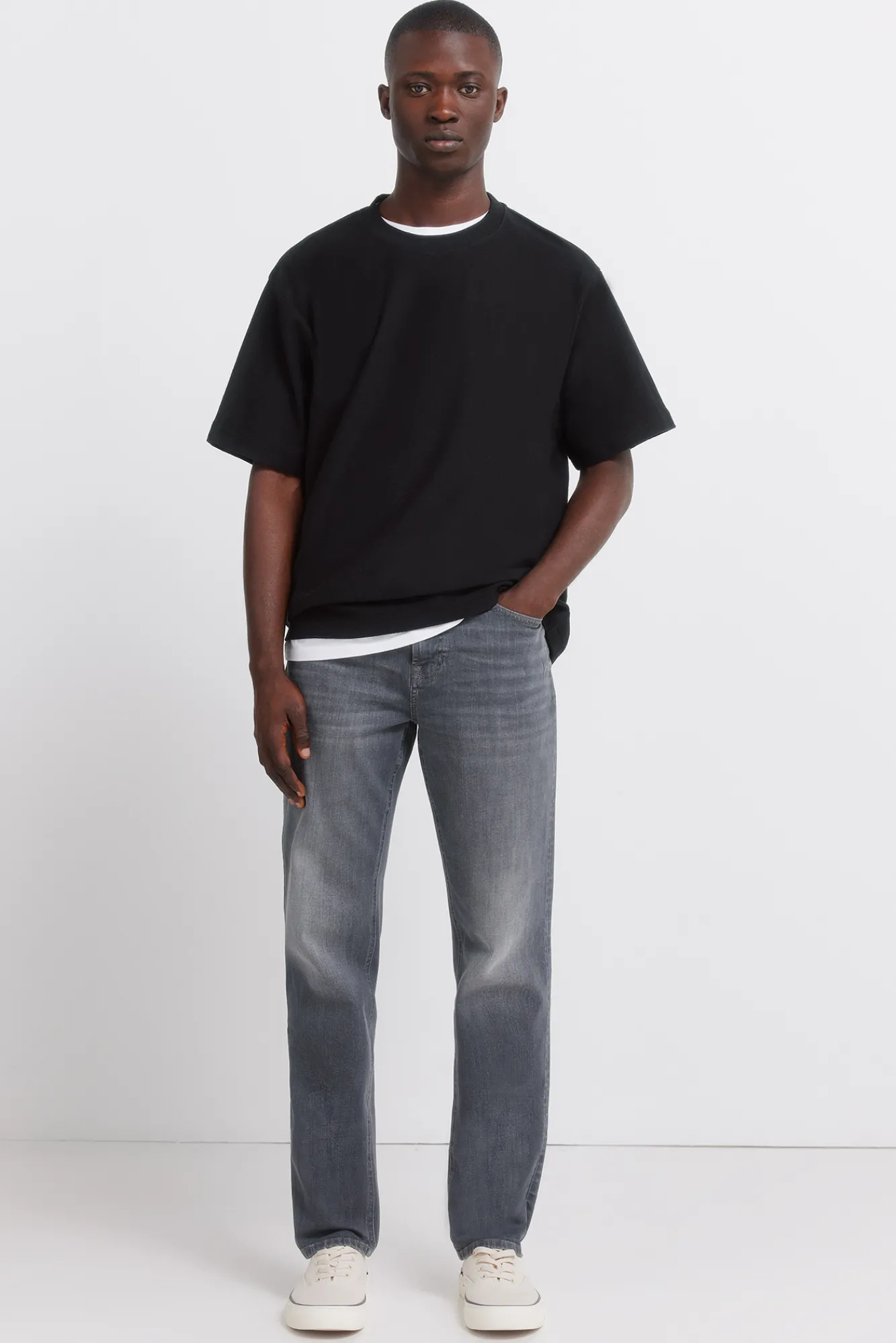 Best Springfield Jeans skinny foncé gris