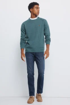 New Springfield Jeans slim délavé moyennement foncé bleu