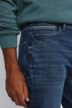 New Springfield Jeans slim délavé moyennement foncé bleu