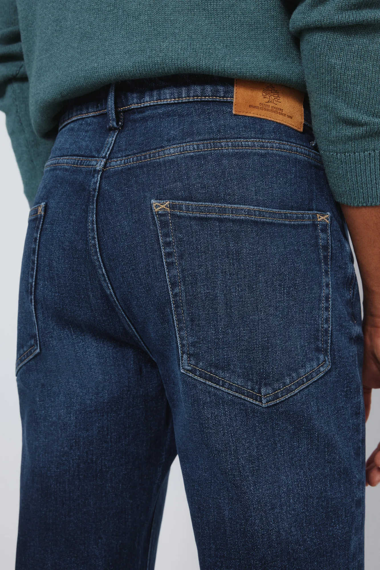 New Springfield Jeans slim délavé moyennement foncé bleu