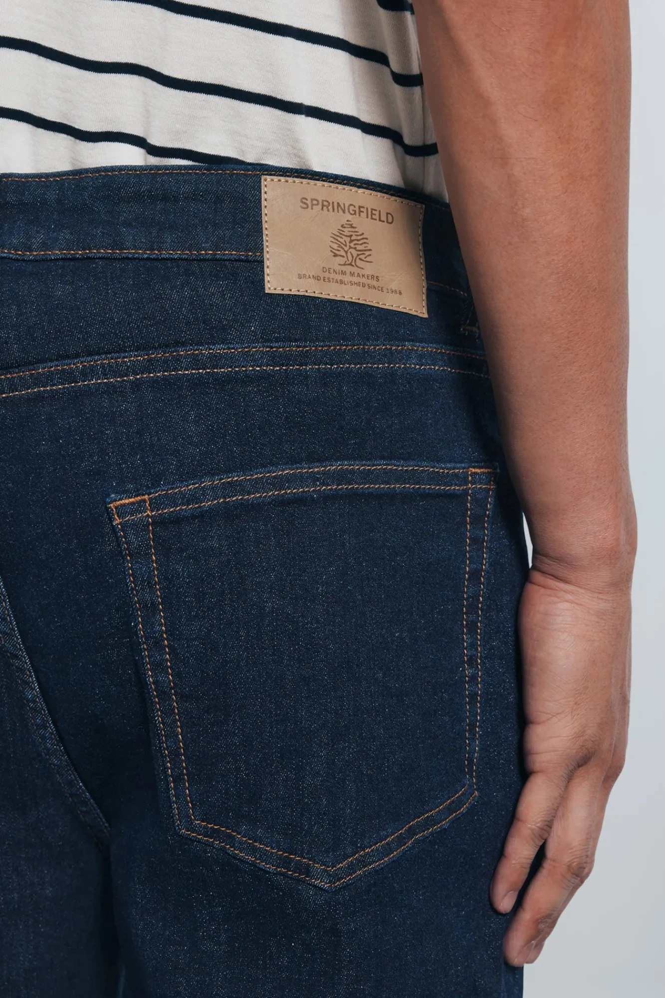 Sale Springfield Jeans slim désencollé bleu