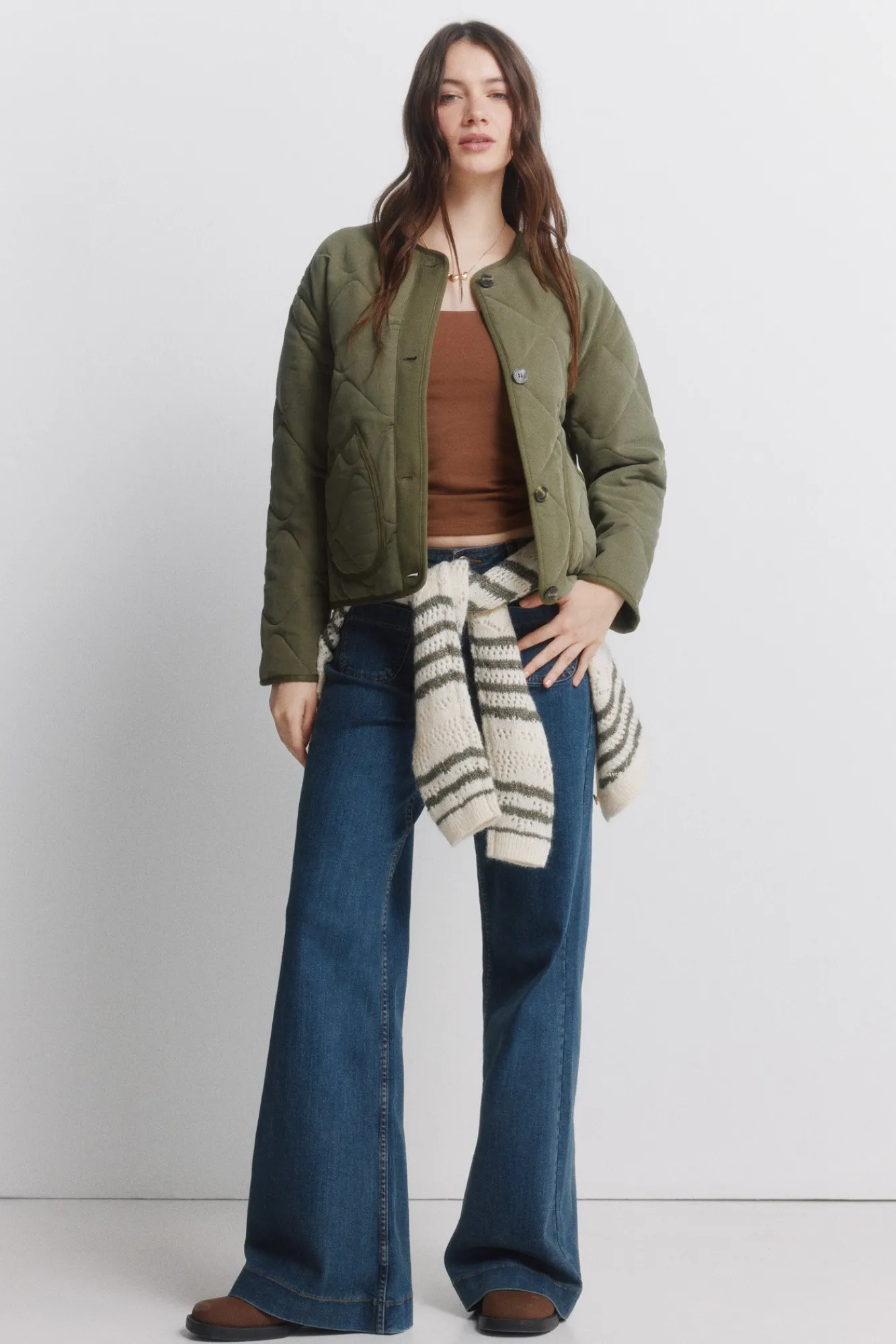 Sale Springfield Jeans super large taille haute bleu
