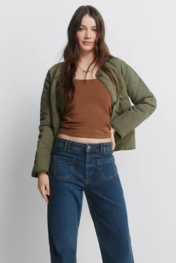 Sale Springfield Jeans super large taille haute bleu