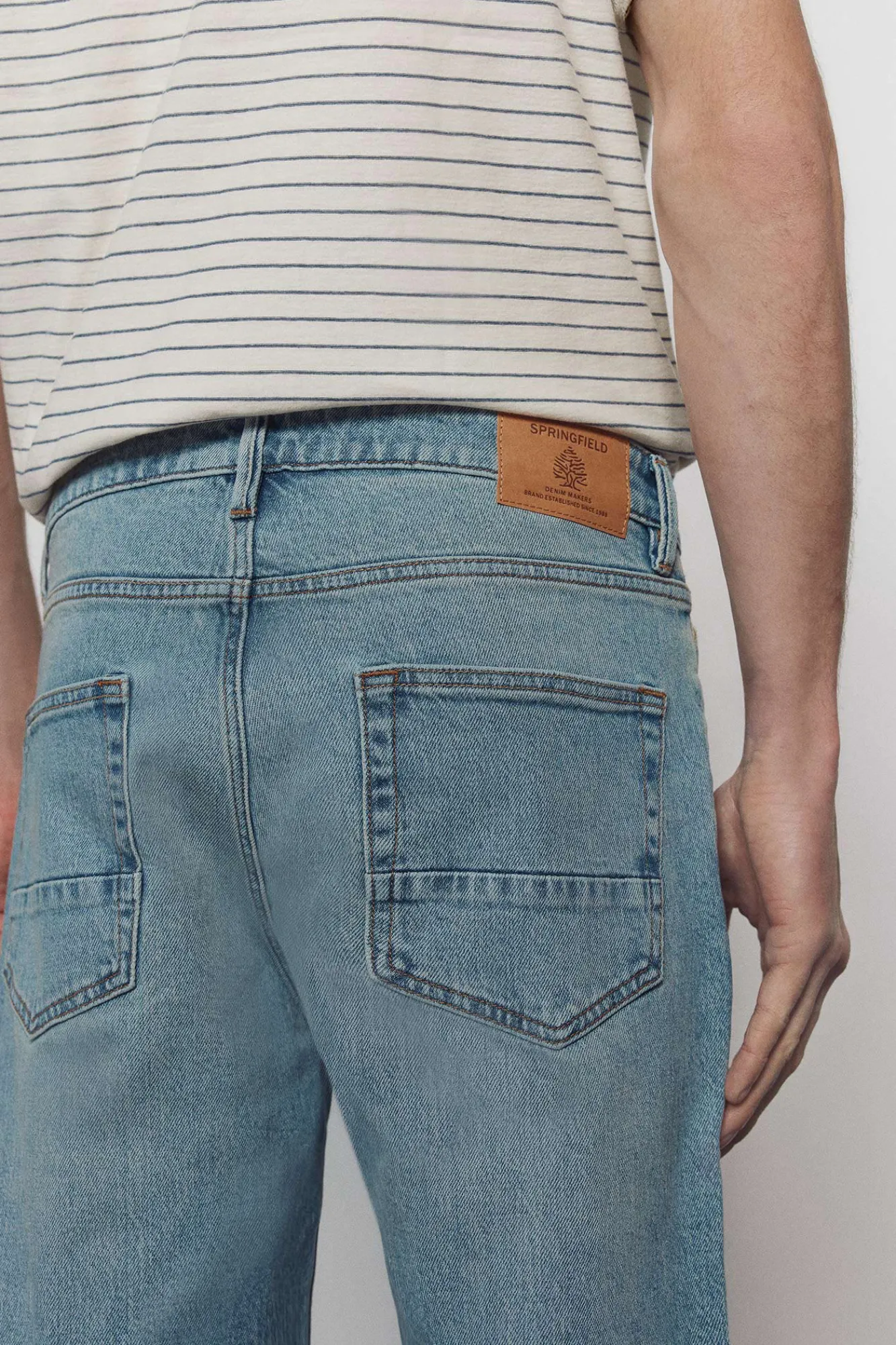 New Springfield Jeans surteints slim fit bleu