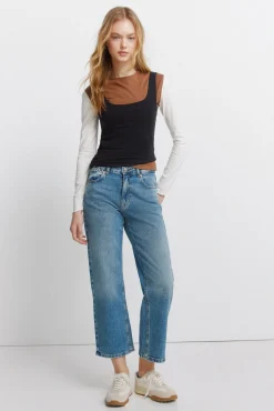 Springfield Jeans taille moyenne bleu
