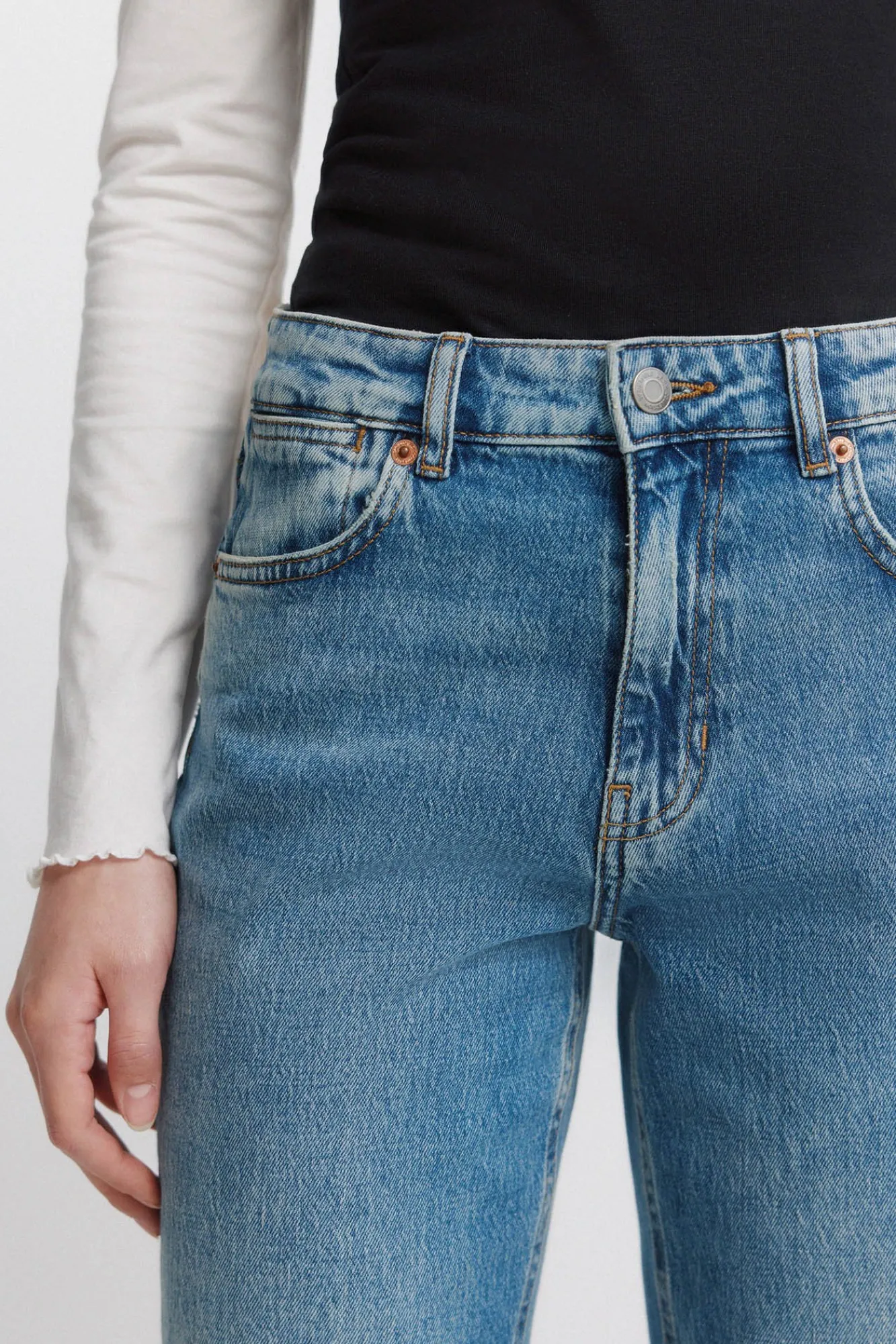 Springfield Jeans taille moyenne bleu