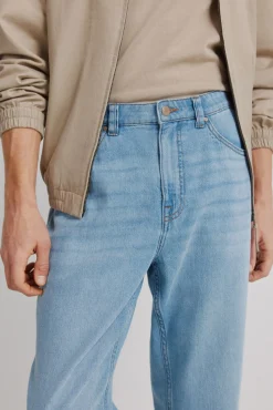 Hot Springfield Jeans ultra légers lavage moyen coupe droite bleu