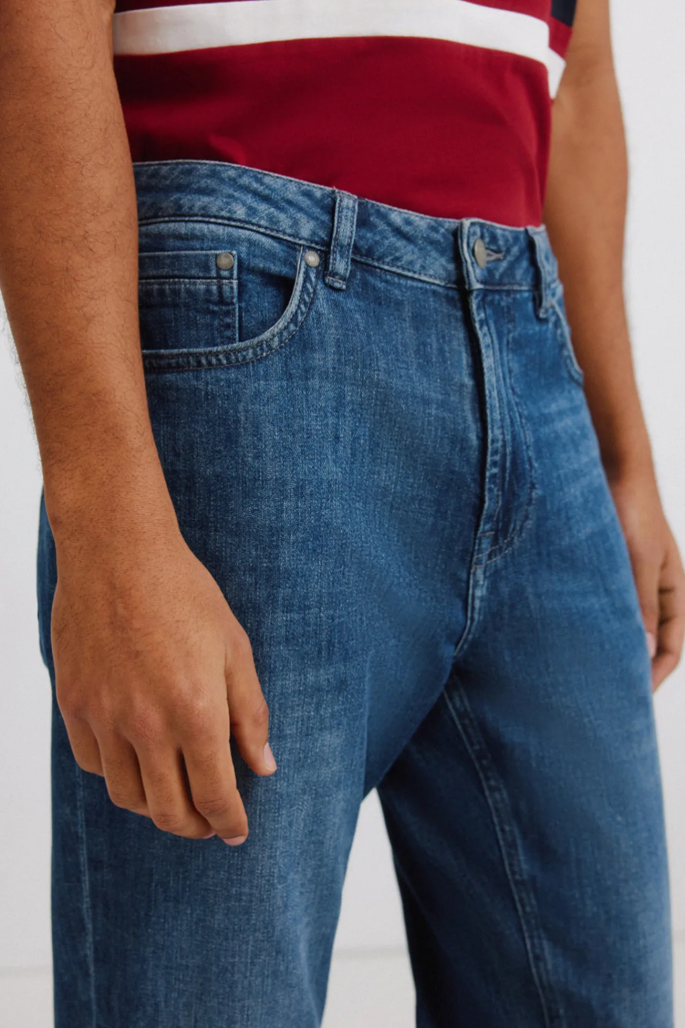 Discount Springfield Jeans ultra-léger délavé foncé slim fit bleu