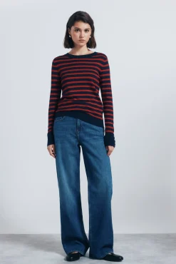 Outlet Springfield Jersey fin boutons et poignets rouge