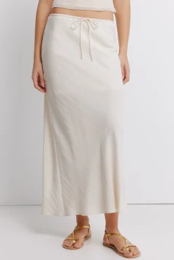 Best Springfield Jupe midi coupe sir&egrave;ne nude