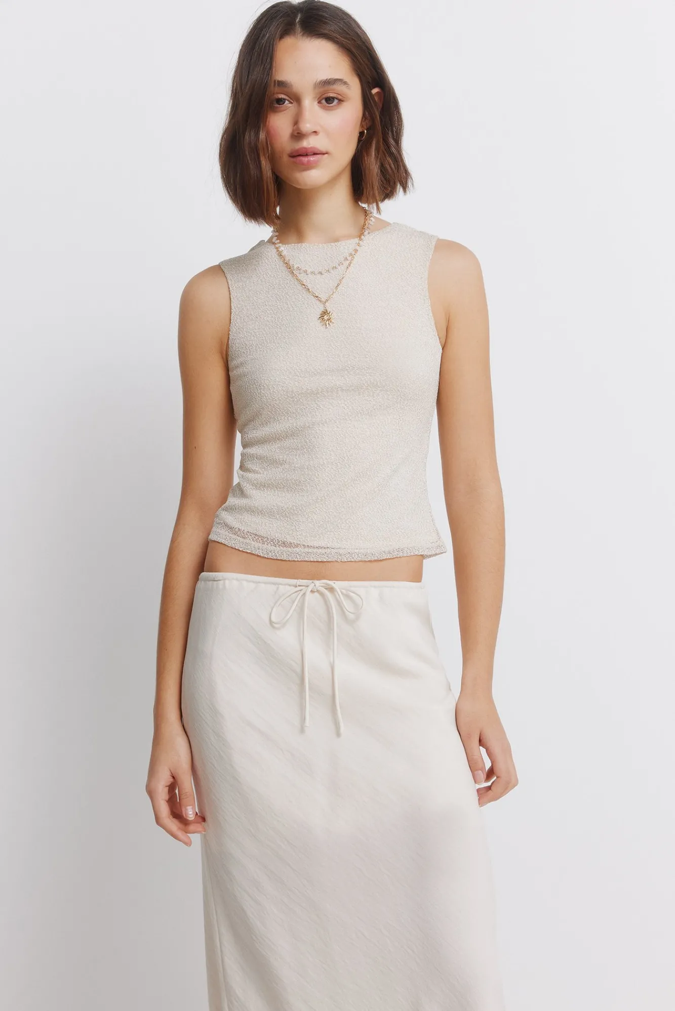 Best Springfield Jupe midi coupe sirène nude