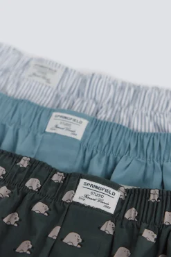 Online Springfield Lot de 3 caleçons à pois bleu