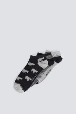 Online Springfield Lot de 3 chaussettes cheville à hippopotames noir