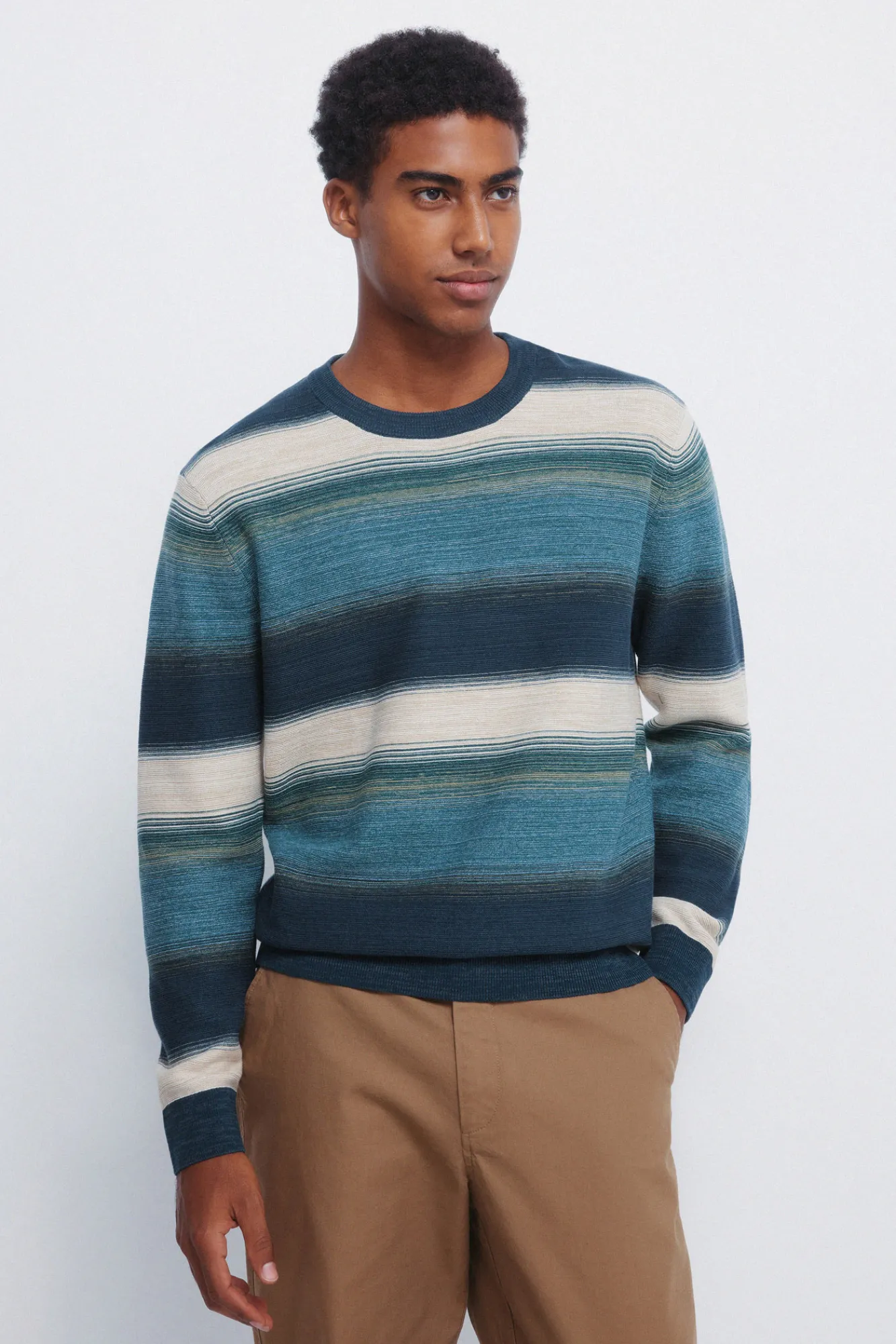 Sale Springfield Maillot structuré à rayures multiples bleu
