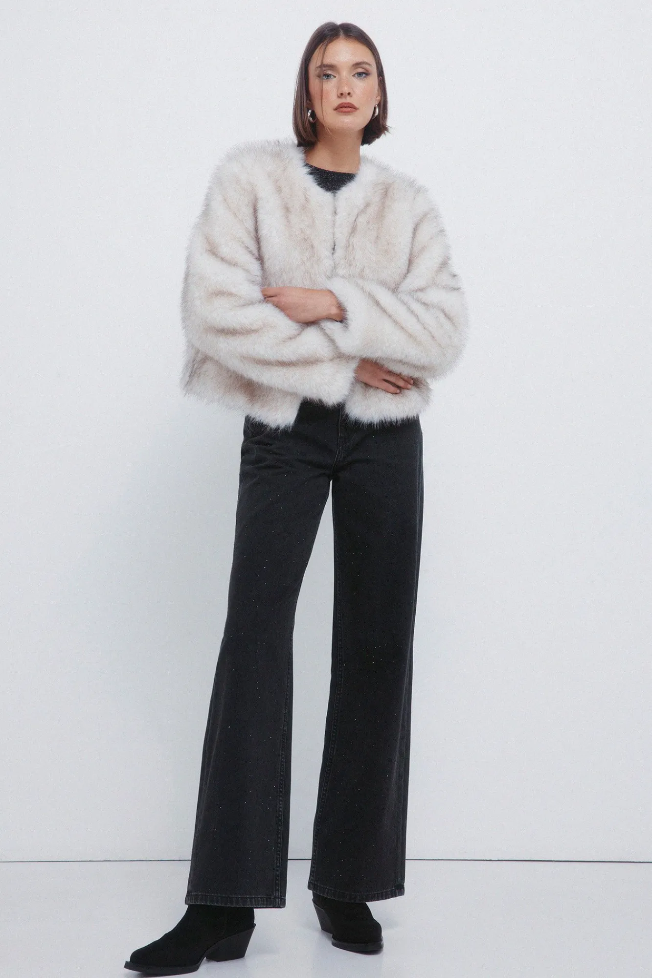 Springfield Manteau de fourrure court nude