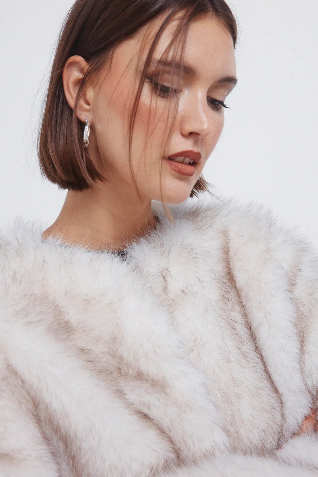 Springfield Manteau de fourrure court nude