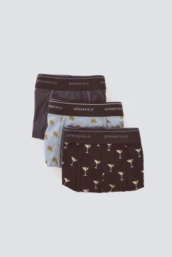 Clearance Springfield Pack 3 boxers martini & gilda bleu