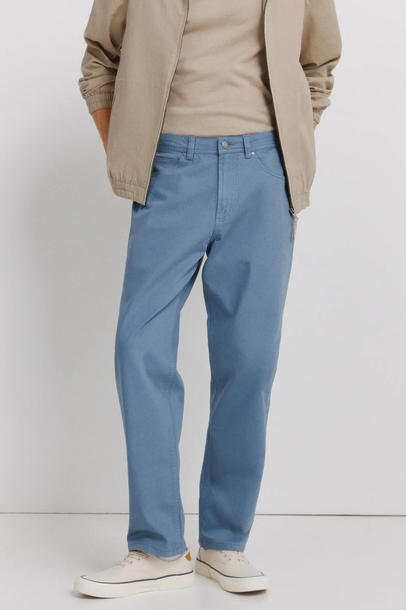Sale Springfield Pantalon 5 poches lavé coupe droite