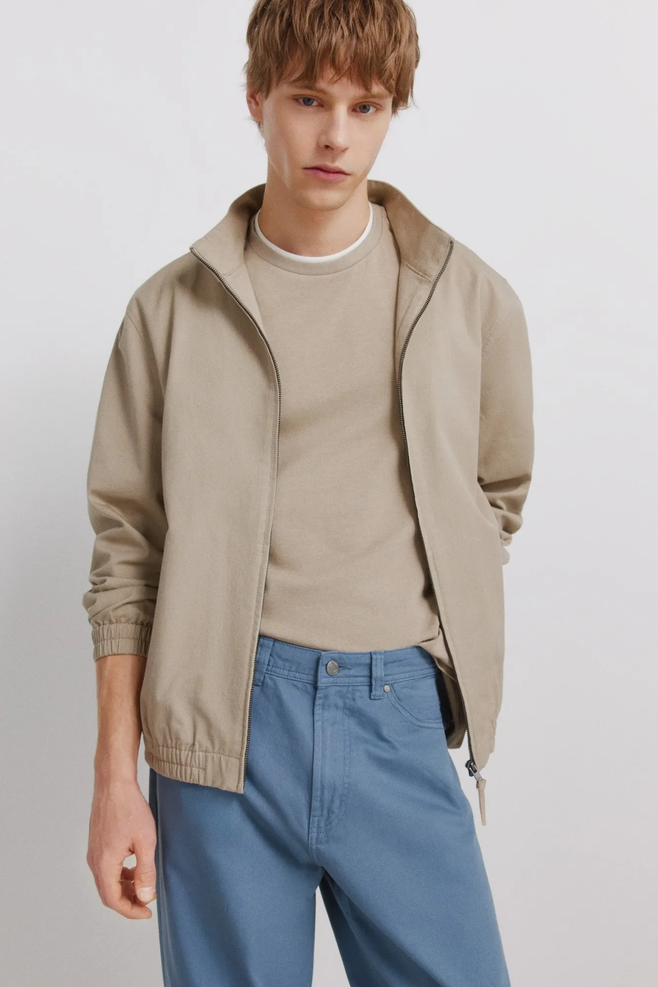 Sale Springfield Pantalon 5 poches lavé coupe droite