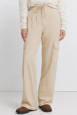 Outlet Springfield Pantalon cargo en coton camel