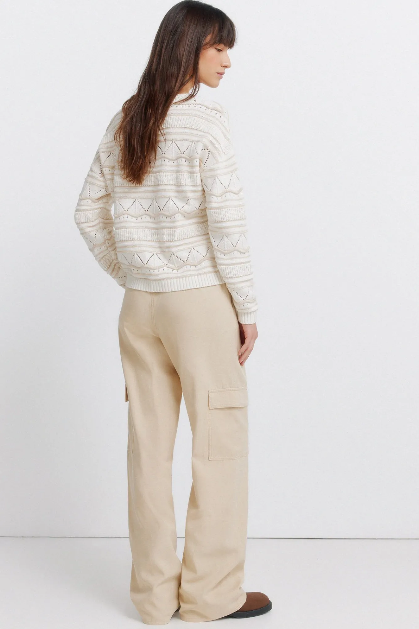 Outlet Springfield Pantalon cargo en coton camel