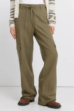Sale Springfield Pantalon cargo en coton beige