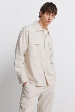 Discount Springfield Pantalon cargo slim fit en lin gris