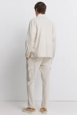 Discount Springfield Pantalon cargo slim fit en lin gris