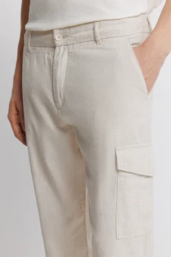 Discount Springfield Pantalon cargo slim fit en lin gris