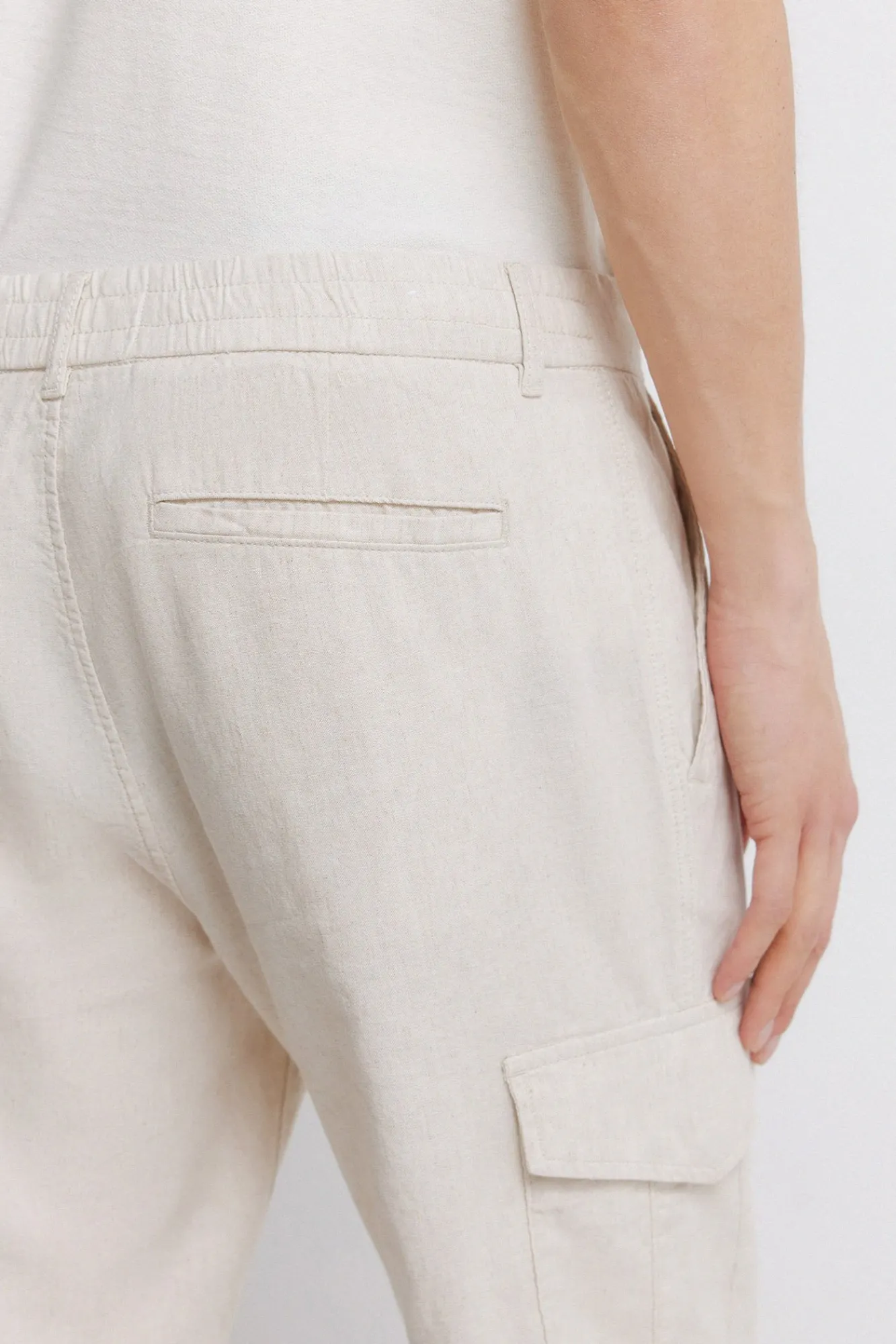 Discount Springfield Pantalon cargo slim fit en lin gris
