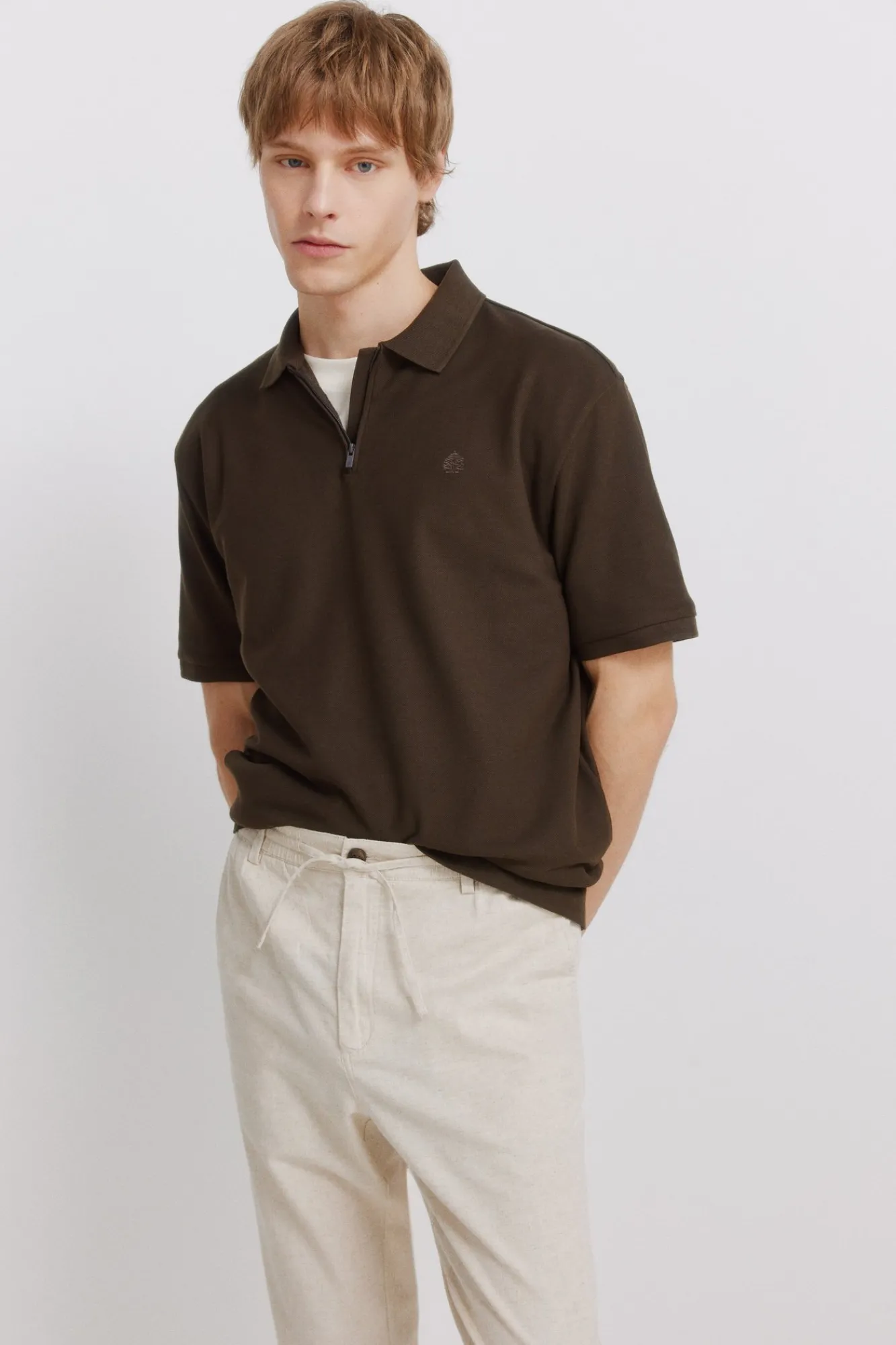 Best Springfield Pantalon chino comfort fit en lin